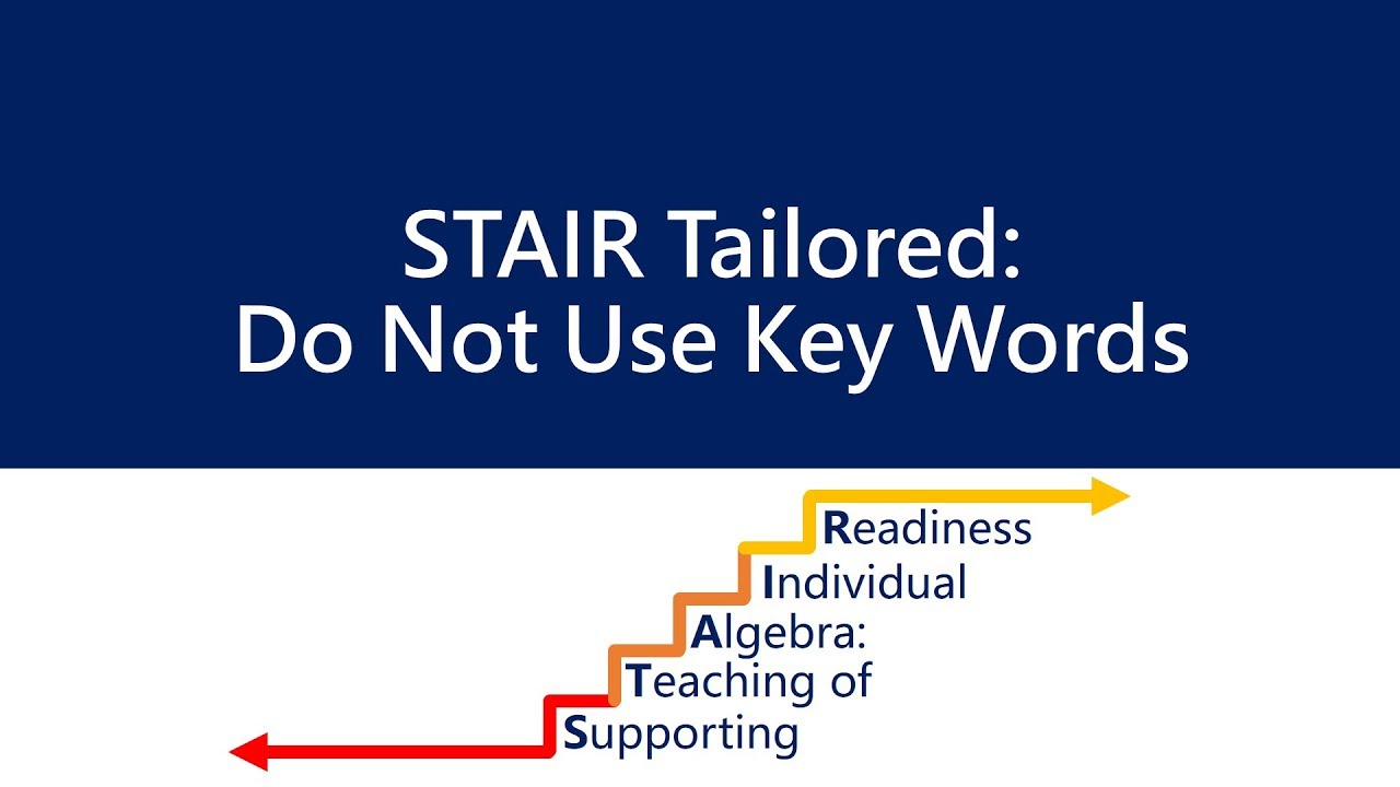 Teaching Math - Don’t Use Key Words ‖ Word Problems ‖ K-12 Math Instruction ‖ Project STAIR