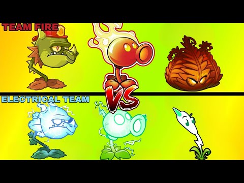 TEAM FIRE VS TEAM ELECTRIC-HOW WILL WIN? PVZ2 V10.4.1 PLANTS VS PLANT