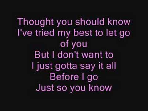 jesse mccartney-just so you know w/ lyrics