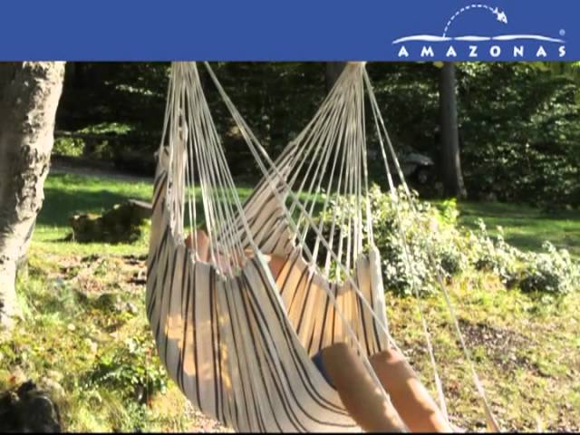 Vidéo teaser pour AMAZONAS Hängesessel "Brasil cappuccino" & Fußablage