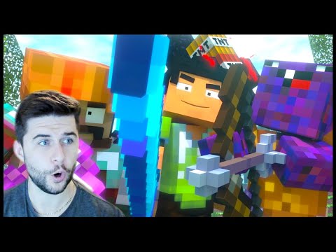 Reacting To ANNOYING VILLAGERS! 15-16 Minecraft Animations