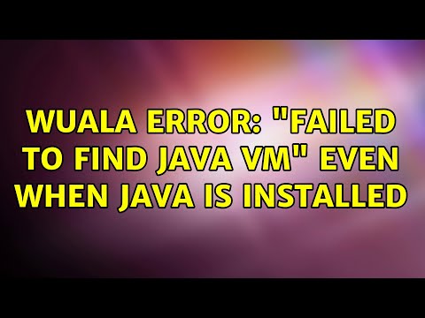 Wuala error: "Failed to find Java VM" even when Java is installed (2 Solutions!!)
