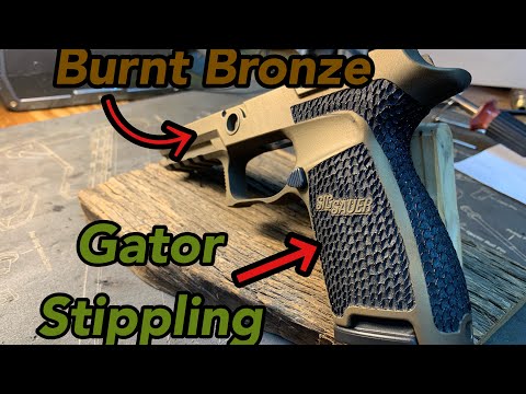 Sig P320 Burnt Bronze Cerakote & Stippling