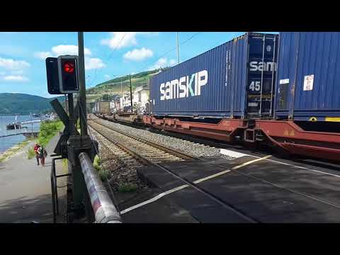 BR 151 Hectorrail mit Güterzug in Rüdesheim