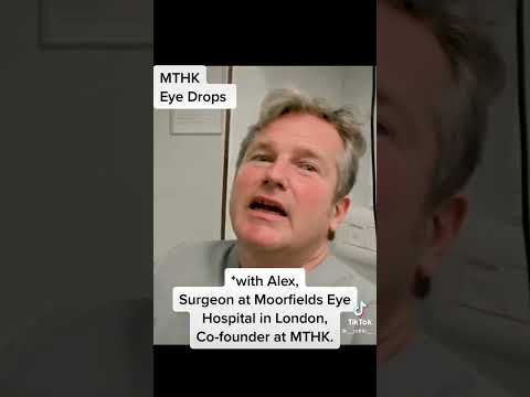 EYE SURGEON DEMONSTRATES HOW TO USE MTHK EYE DROPS WITH OUR EYES SHUT