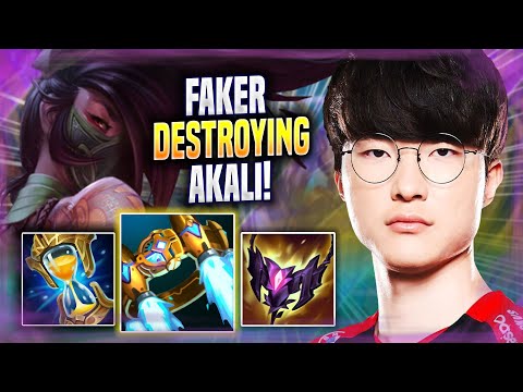 FAKER DESTROYING WITH AKALI MID! - T1 Faker Plays Akali MID vs Ahri! | Season 2022