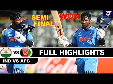 INDIA VS AFGHANISTAN ICC U19 WORLD CUP 2026 MATCH HIGHLIGHTS | IND VS AFG MATCH HIGHLIGHTS 2026