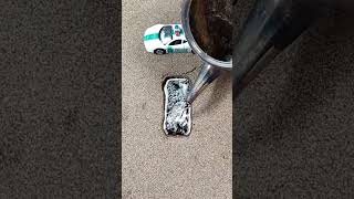 Art. experiment. metal melting. toy car.