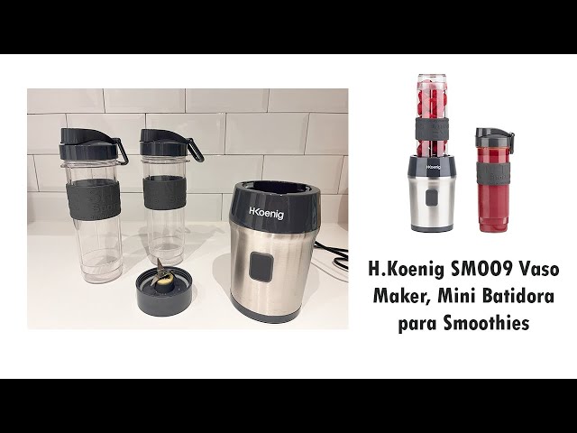 Vídeo relacionado con H.Koenig Mini batidora Smoothie maker Compacto 570mL SMOO9 Sin BPA Potente 300W, Batidora de Smoothie 2 Botellas Portátiles, 4 Cuchillas de Acero Inoxidable, Gris