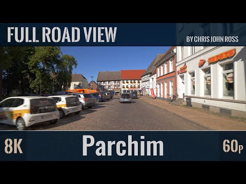 Parchim, Germany: Stadtfahrt West-Nordost - City Tour West-Northeast - 8K (4320p/60p) Ultra HD