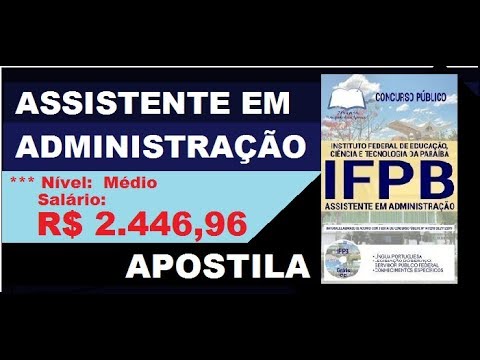 Apostila Concurso IFPB PB 2019 Cargo Assistente em Administração