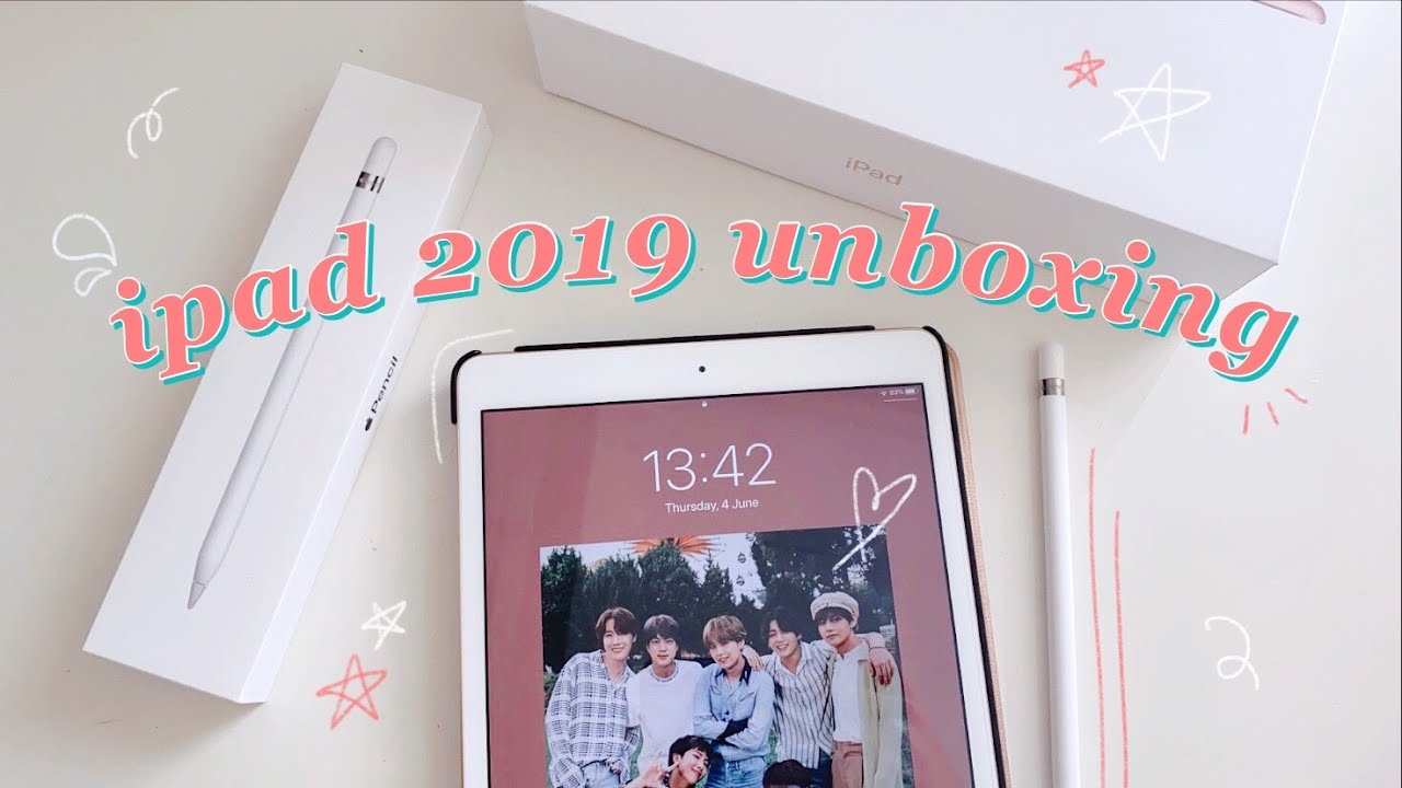 ipad 2019 (7th gen) unboxing + setup ✧･ﾟ: *