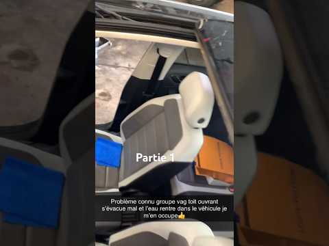 Problème infiltration d’eau par le toit ouvrant sur ce #vw #car #automobile #automotive #mechanic