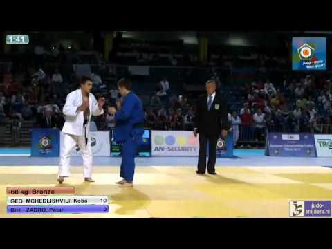 Judo 2013 European Championships U18 Tallinn: Mchedlishvili (GEO) - Zadro (BIH) [-66kg] bronze