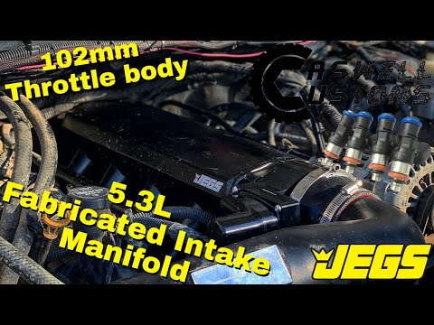 5.3L Vortec LS1,LS2,LS6 Jegs Fabricated Intake Manifold - 102mm Throttle body - GMC Sierra Prerunner