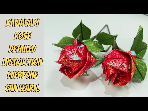 Origami Kawasaki Rose 🌹 | How to make origami kawasaki roses