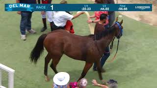Tap the Gin wins race 1 at Del Mar 8/20/26