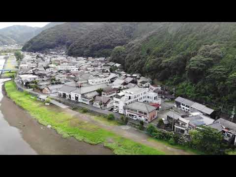 岩松の町並みドローン映像（南西側より）