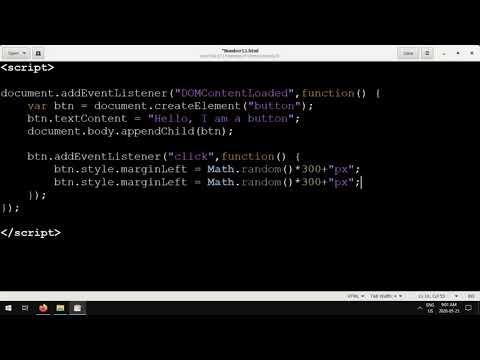 Learning Programming With Javascript 13 Creating A Button With Dom Elements