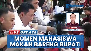 Di Tengah Demo, Bupati Sidoarjo Ajak Makan Mahasiswa hingga Bagikan Beras, Orasi Rampung Damai