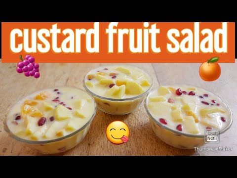 Fruit custard recipe|Custard fruit salad|Healthy dessert recipe|Swanandh's veg kitchen