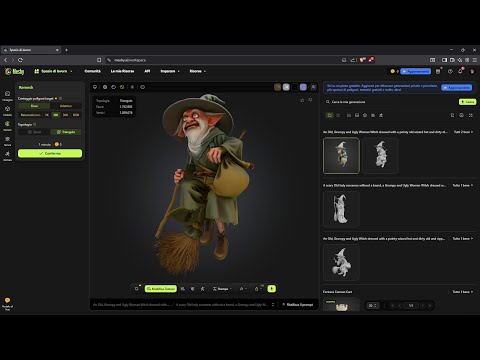 Videoguide - Generate 3D Model and Texture From Text Prompt, Using Meshy AI 3D Generator and Editor