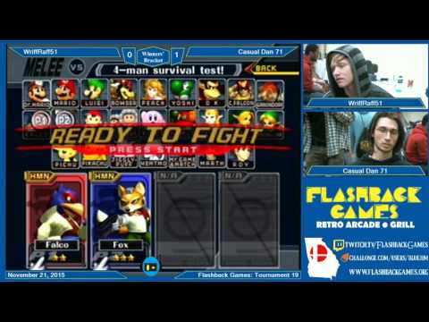 Flashback Games Presents: Tournament 19 - WriffRaff (Falco) Vs. Casual Dan (Fox) Winners
