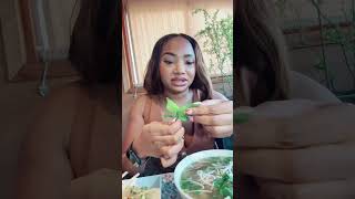 Trying new restaurant in Dallas called LaVui. My first time there and also my first time having pho 
