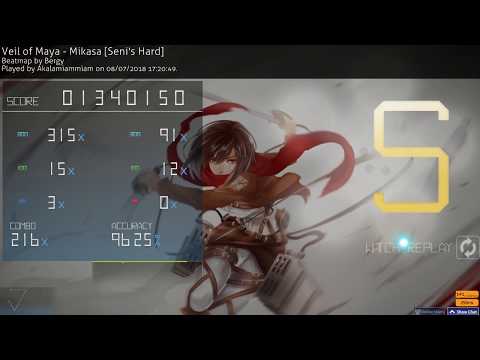 Osu! Mikasa - Veil of Maya [Seni's Hard] 96.25% S-rank