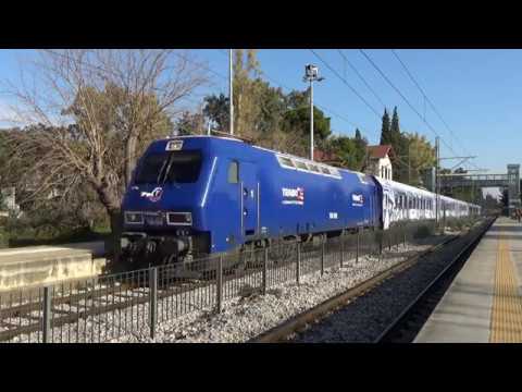 TRAINOSE 🇬🇷-ICE 51 & Local train 3522 at Dekelia Railway Station