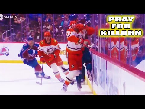 Alex Killorn Injury took high stick to face form Martin Necas | Ducks vs Avalanche 2025 Highlights
