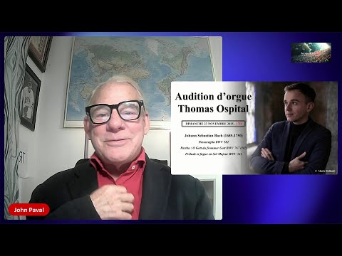 St Eustache, Paris LIVEstreams organist Ospital playing Bach, Bach, and Bach Nov  23rd