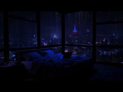 Urban Rain Serenade: Heavy Rain Sounds for a Peaceful Night in the City