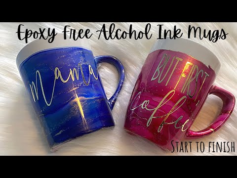Alcohol Ink Mug Tutorial EPOXY FREE