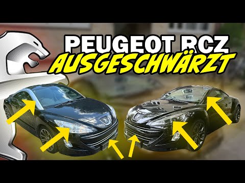 ALL BLACK on a Peugeot RCZ - Headlight Conversion - DO IT YOURSELF! Awful look!