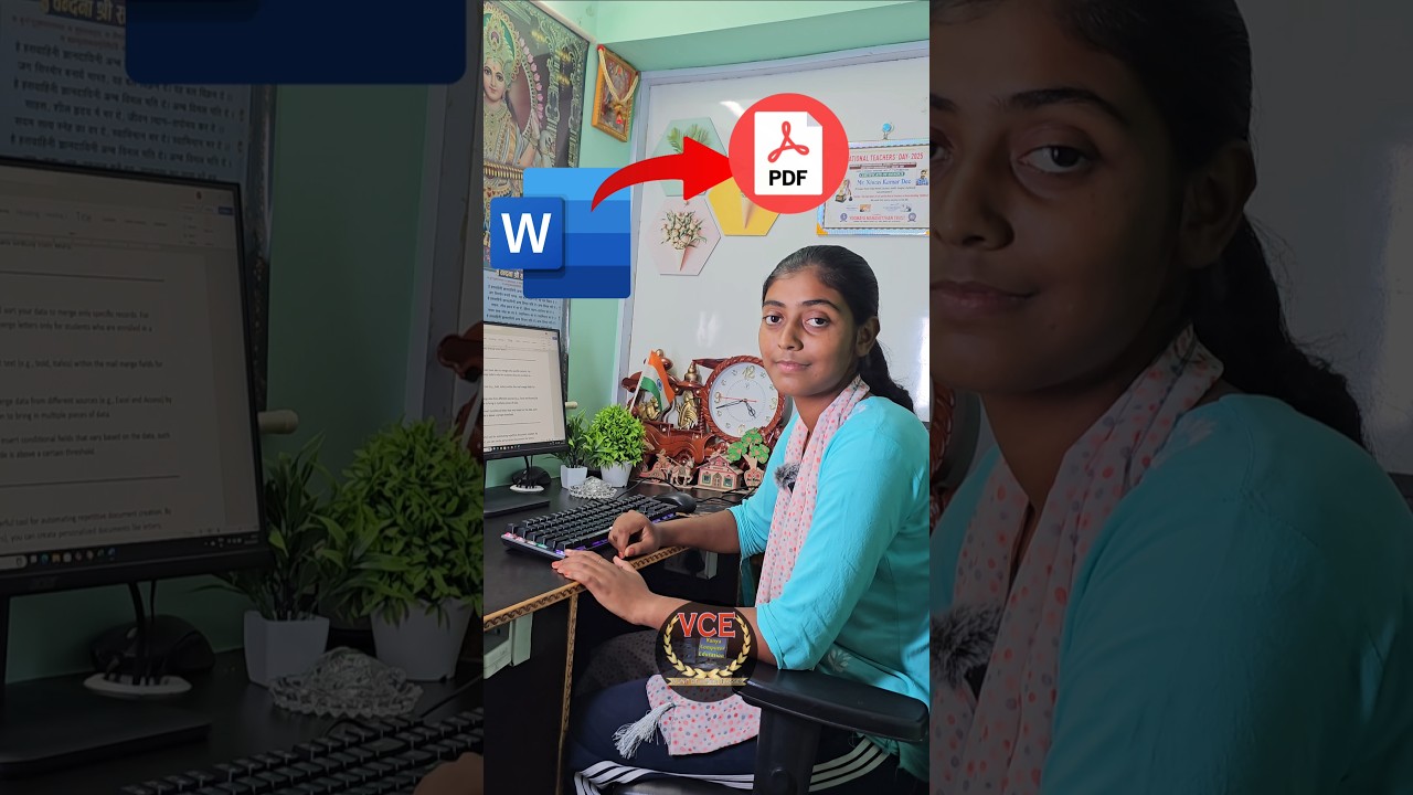 Word document to pdf in ms word