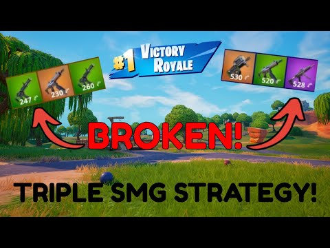 The *BROKEN* TRIPLE SMG Strategy in Fortnite!