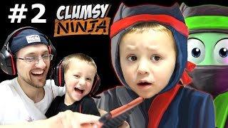 Dad & Chase play Clumsy Ninja Pt 2:  When Factory Balls Interrupt Lvl 5 Journey! (FGTEEV GAMEPLAY)
