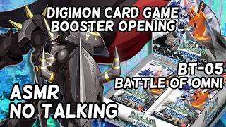 [ASMR] BT-05 Battle Of Omni | Digimon Booster Box Opening (No Talking) + Giveaway!!
