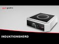 Commercial Tabletop Induction Hob Single Zone 3.5 kW - Touchpad + Knob - Digital LED Timer - 10 Levels 500 W-3.5 kW - 455 mm Depth