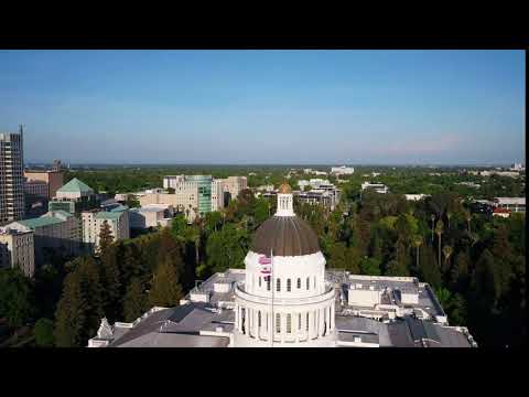 aerial california sacramento may 2019 sunny day 30mm