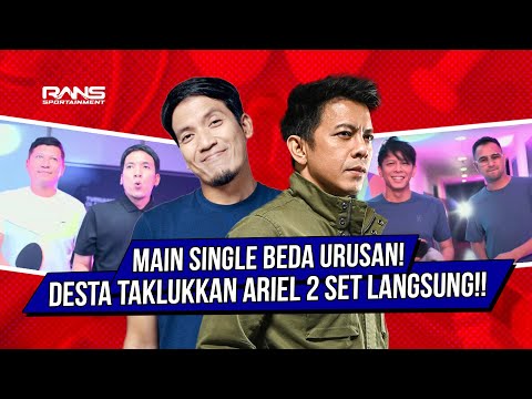 ARIEL DIBUAT TAK BERDAYA KALAH 2 SET LANGSUNG OLEH DESTA DALAM PERTANDINGAN TENIS MEJA