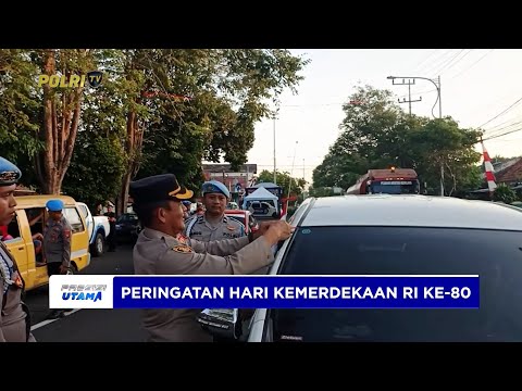 POLRESTA BANYUWANGI BAGIKAN BENDERA MERAH PUTIH
