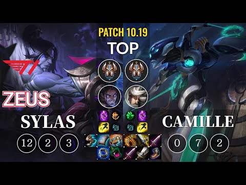 T1 Zeus Sylas vs Camille Top - KR Patch 10.19