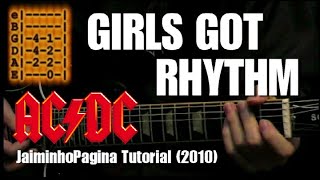 &quot;Girls Got Rhythm&quot; Guitar Lesson (AC/DC) Original JaiminhoPagina Series (2010)