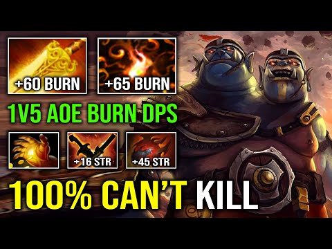100% CAN'T KILL Radiance + Ignite Unlimited AOE Burning 1v5 Solo Mid Run At Them Ogre Magi Dota 2