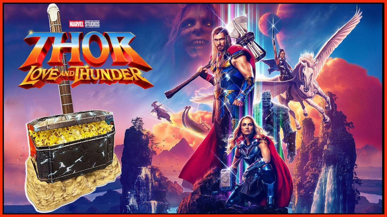 Thor Love And Thunder AMC Popcorn Bucket Unboxing! Thor’s Hammer Mjollnir Marvel Movie Collectible!