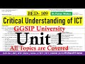 Critical Understanding Of ICT Unit 1 B Ed Semester 1 By Pawan Mishra