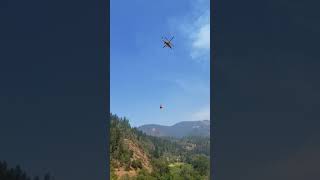 preview picture of video 'Oregon wildfire Garner complex 2018 water fill & Drop(2)'