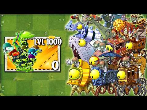 Pvz 2 Zomboss Battlez - All Mega Gatling Pea & Other Pea vs All Zombots